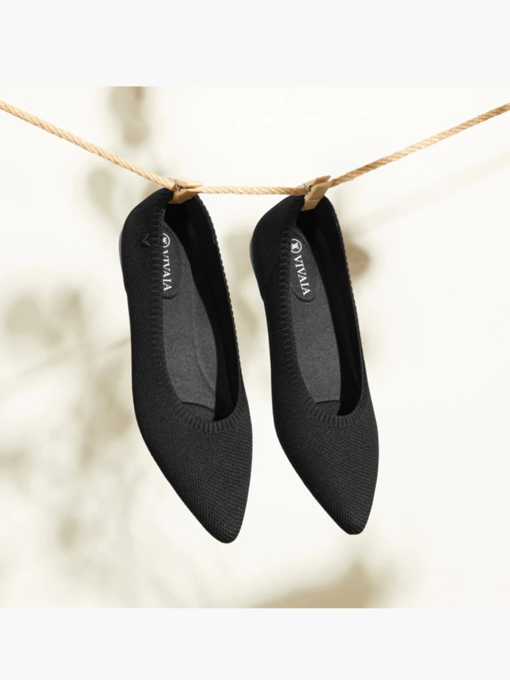 Vivaia Pointed-Toe Ballet Flats Aria 5° Size 39.5EU